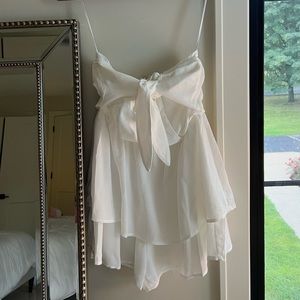 Princess Polly White Front Tie Romper